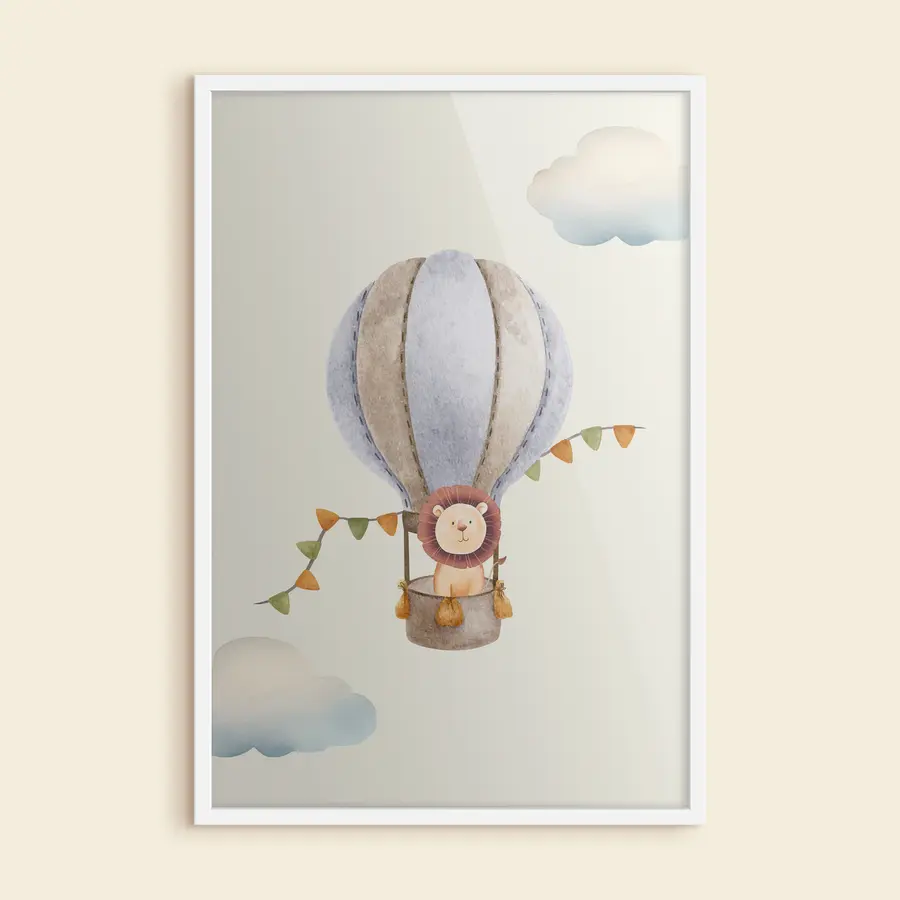 Fototapete Ein Löwenjunges in einem Ballon f37914