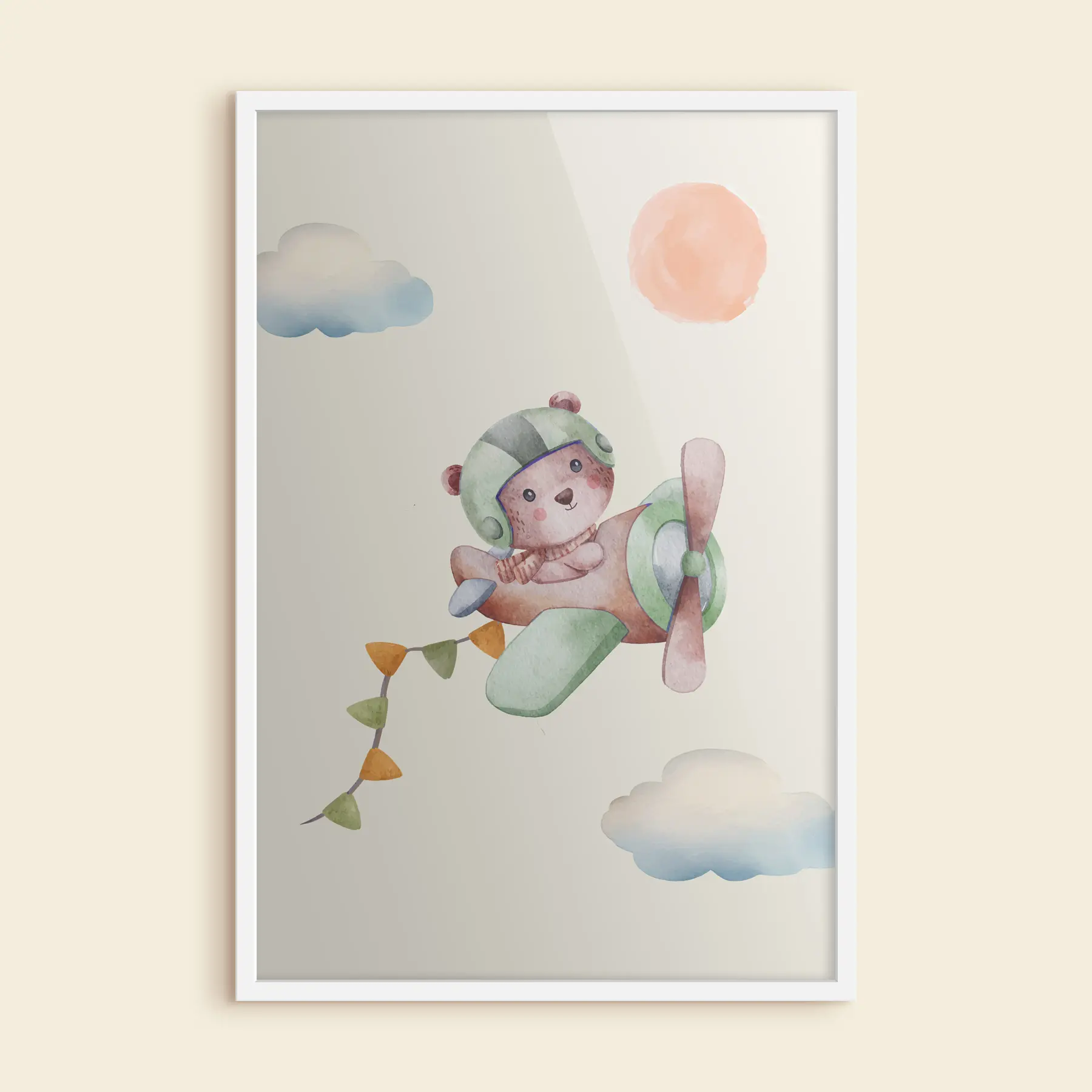 Fototapete Der Flug eines Teddybären in einem Medizinschrank f37916