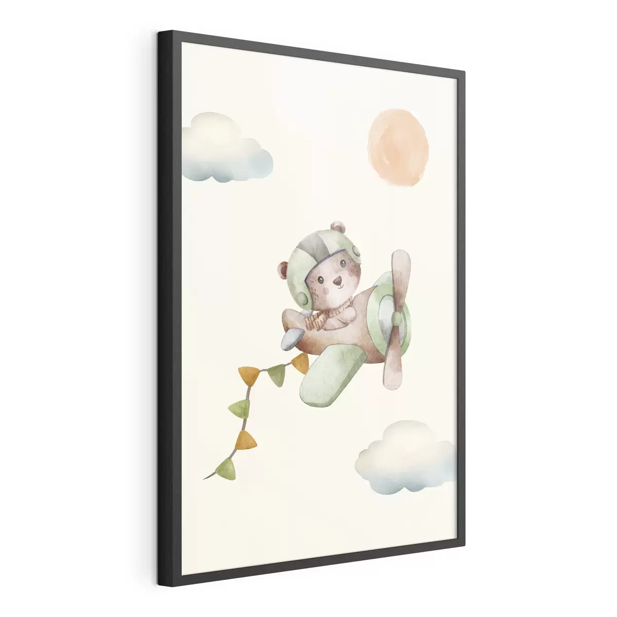 Poster Der Flug eines Teddybären in einem Medizinschrank f37916