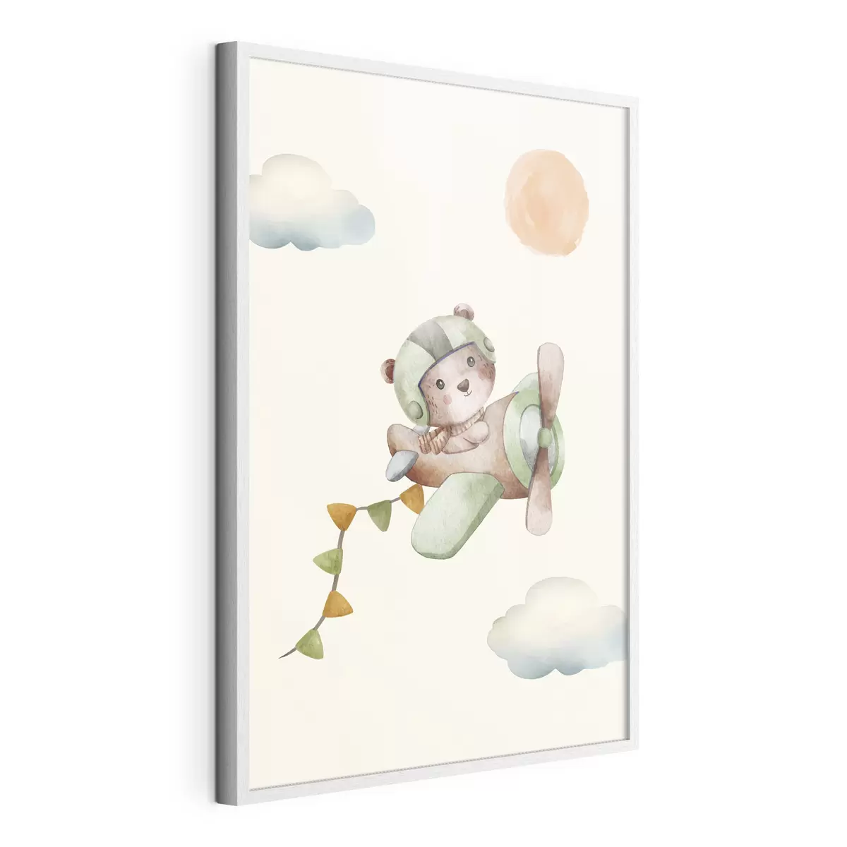Poster Der Flug eines Teddybären in einem Medizinschrank f37916