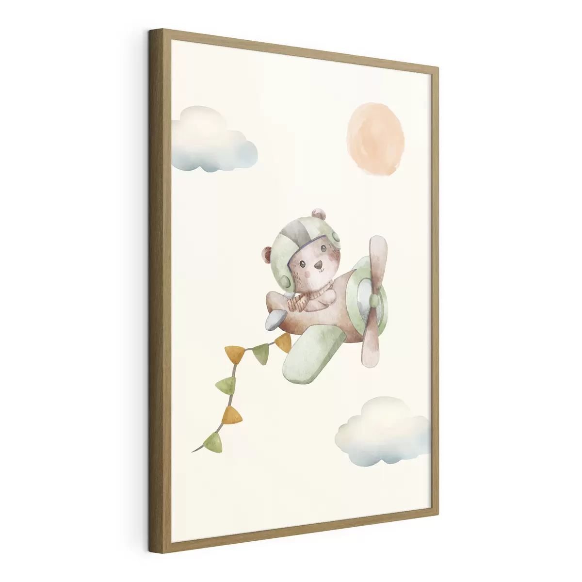 Poster Der Flug eines Teddybären in einem Medizinschrank f37916