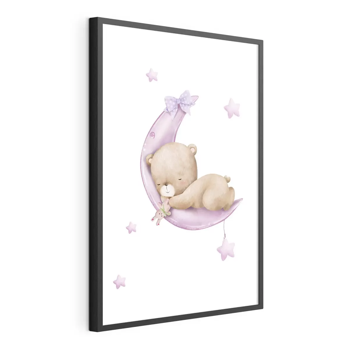 Poster Schläfriger Bär auf dem Mond f37917v2