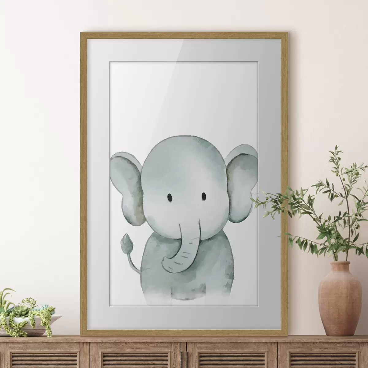 Poster Ein süßes Elefantenbaby f37922