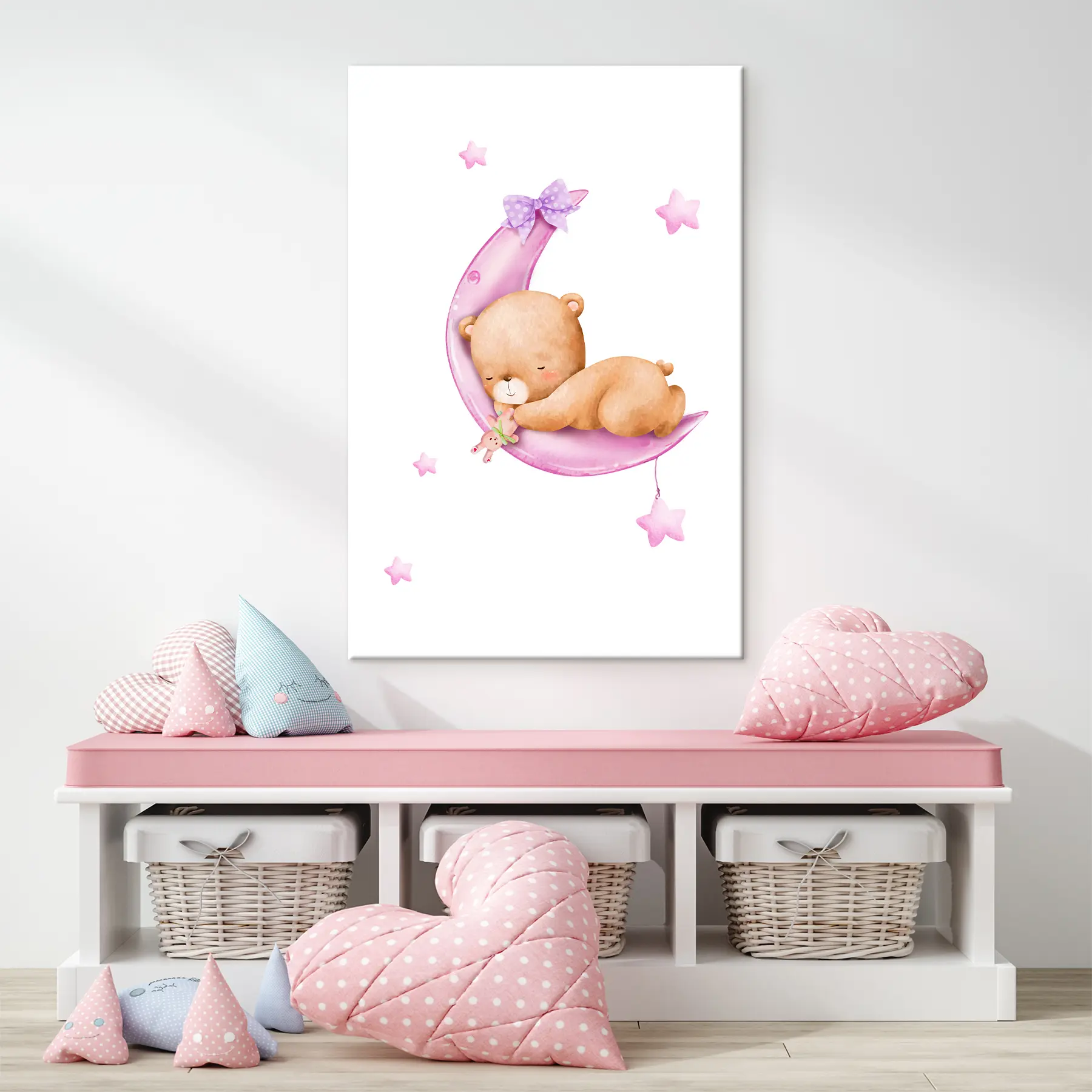 Fototapete Schläfriger Bär auf dem Mond s37917v2