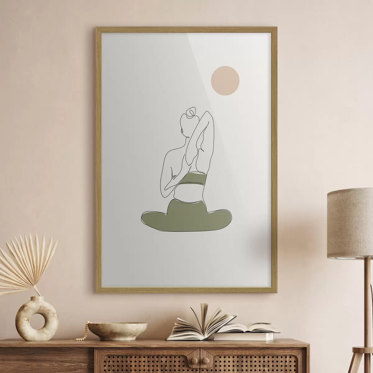 Poster Mädchen Yoga-Pose Kuh asana f37994