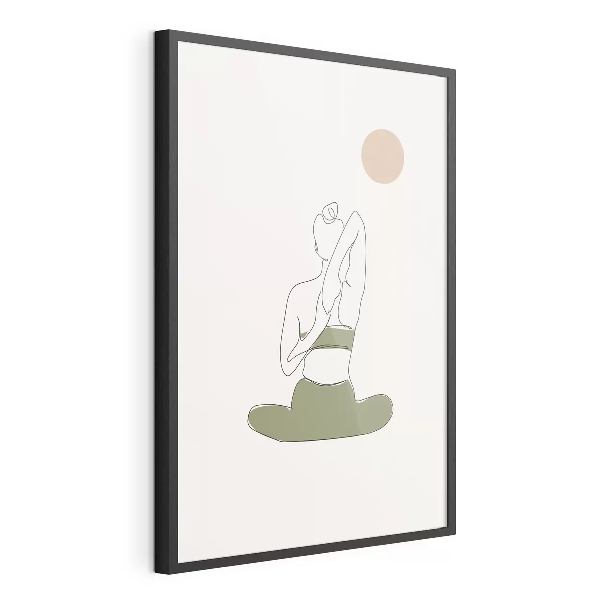 Poster Mädchen Yoga-Pose Kuh asana f37994