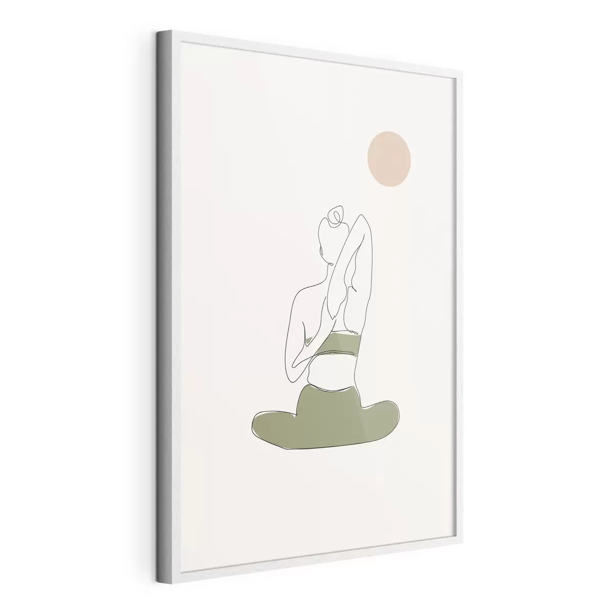 Poster Mädchen Yoga-Pose Kuh asana f37994