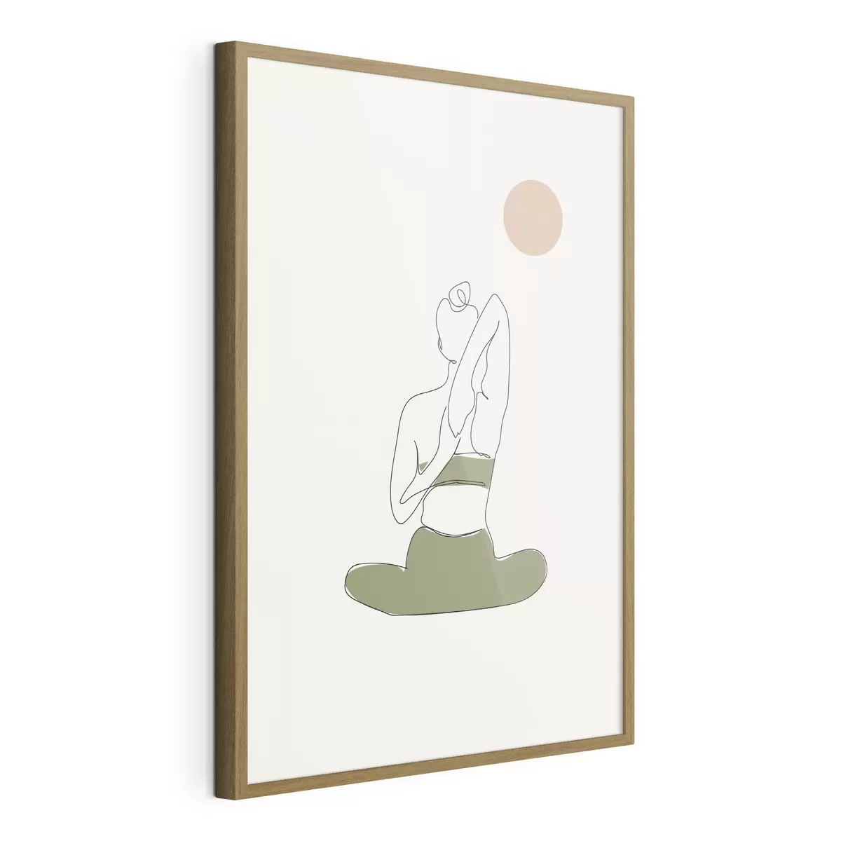 Poster Mädchen Yoga-Pose Kuh asana f37994