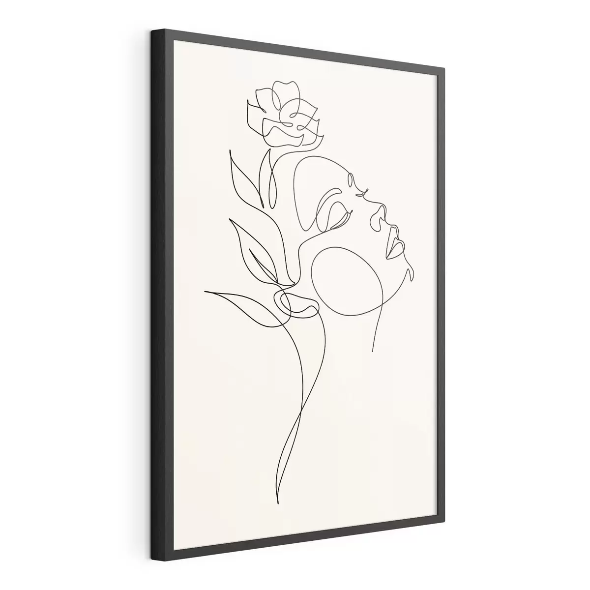 Poster Gesicht einer Frau, Abstraktion, Linie, natürlich f38011