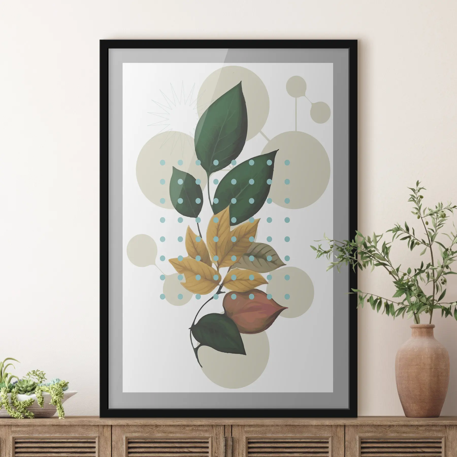 Fototapete Grünzeug, Minimalismus, Blätter, Natur f38023