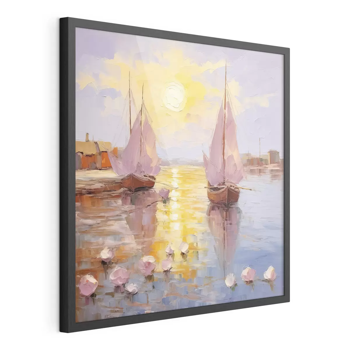 Poster Zwei rosa Boote f37881