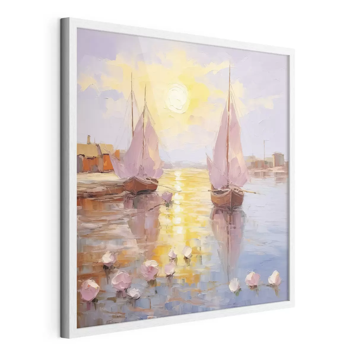 Poster Zwei rosa Boote f37881