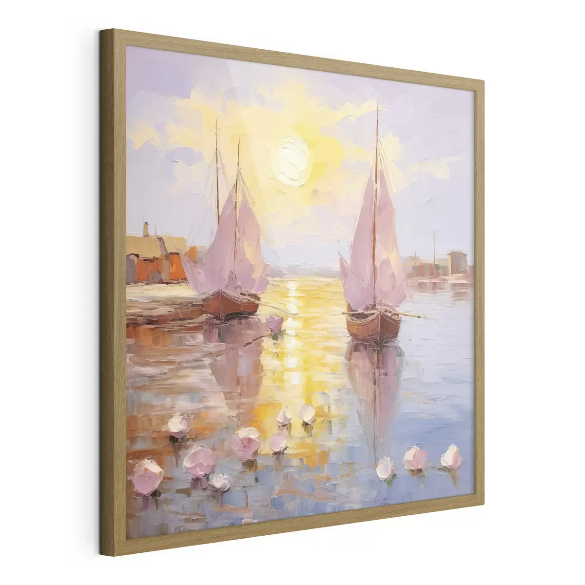 Poster Zwei rosa Boote f37881