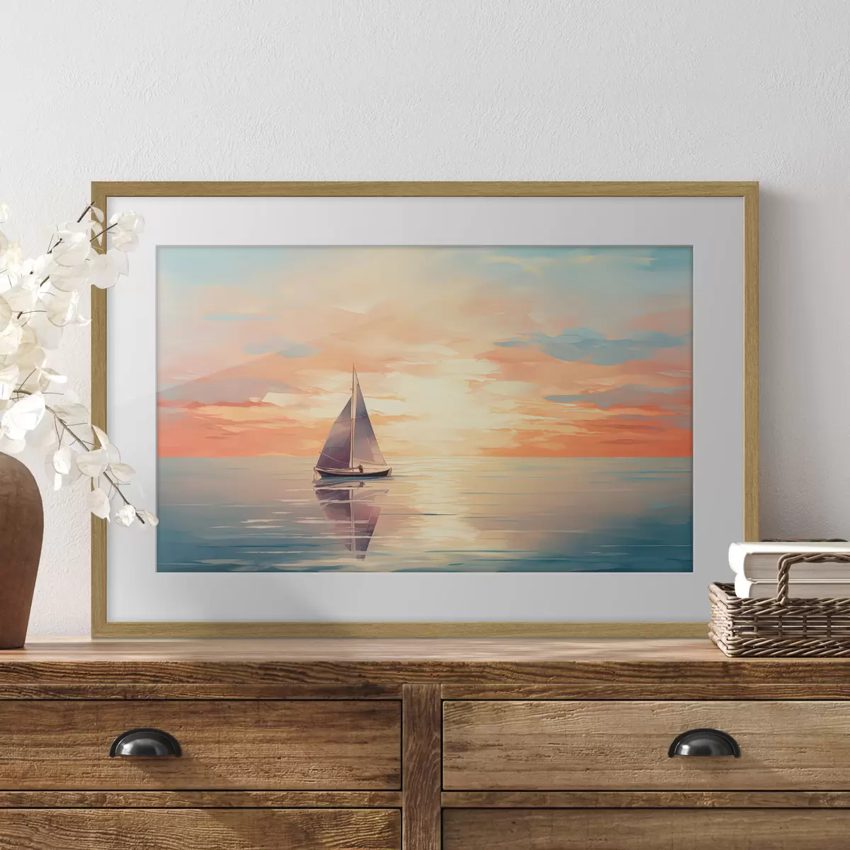Poster Aquarell Boot f38050