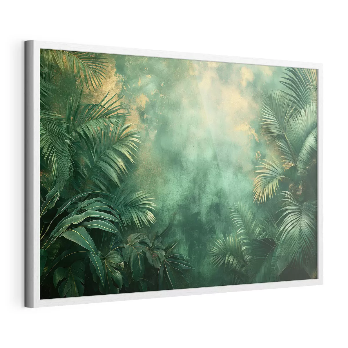 Poster Tropische Büsche im Grunge-Stil f38086