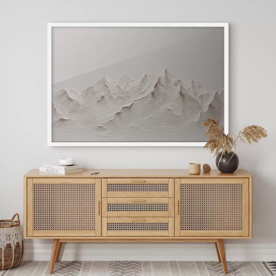 Fototapete Weiße Berge mit Acryl f38306