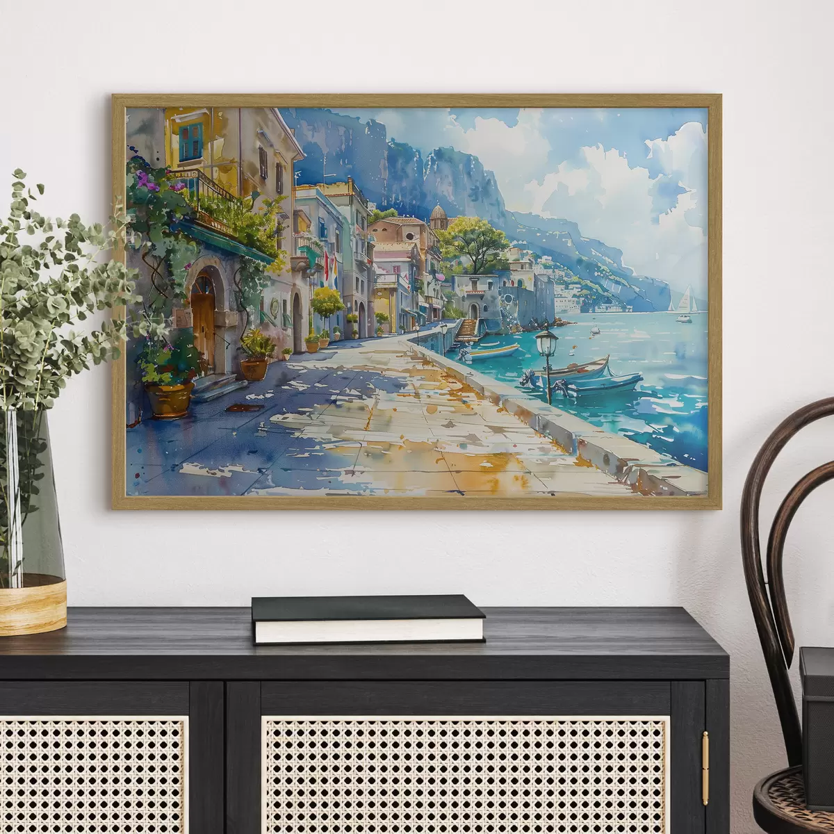 Poster Damm am Meer f38449