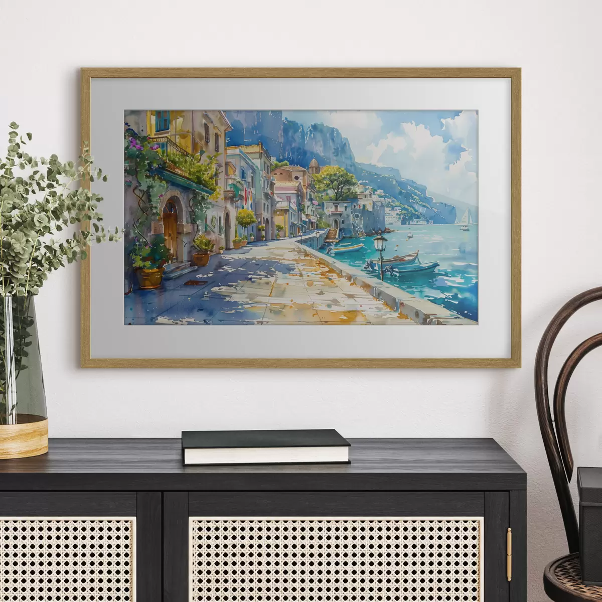 Poster Damm am Meer f38449