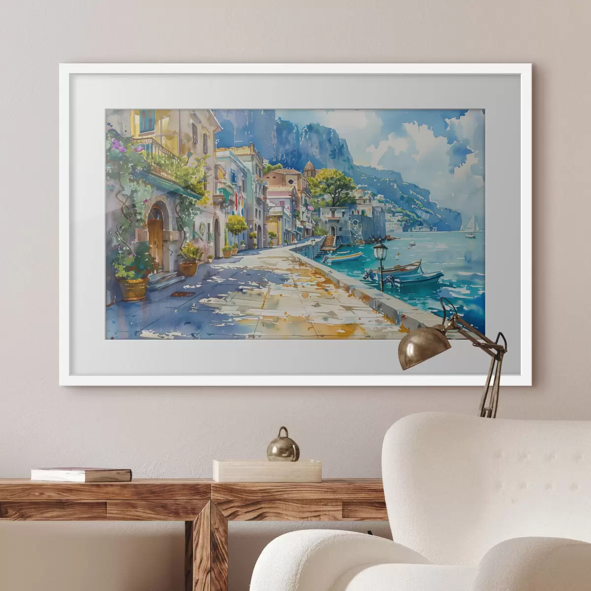 Poster Damm am Meer f38449