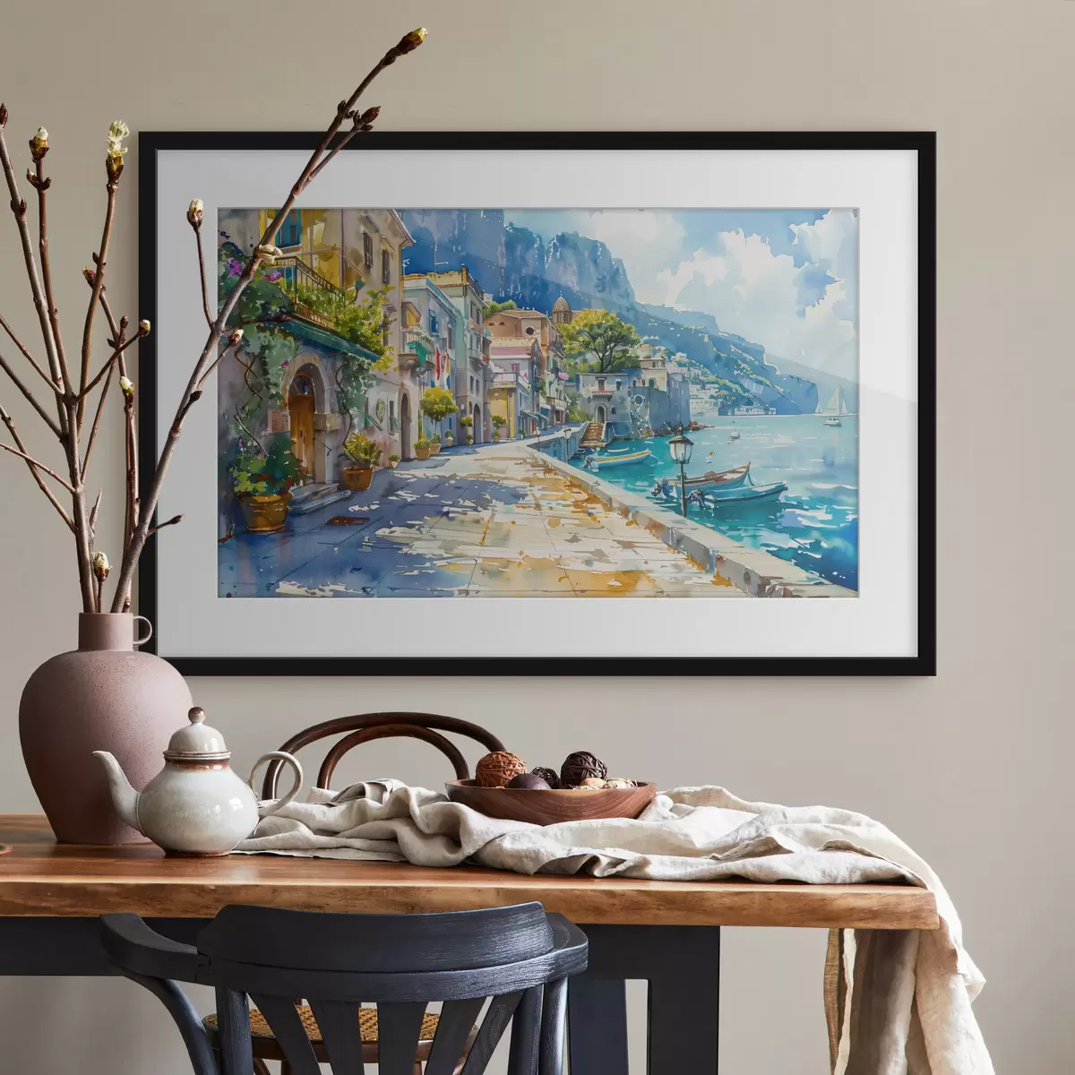 Poster Damm am Meer f38449