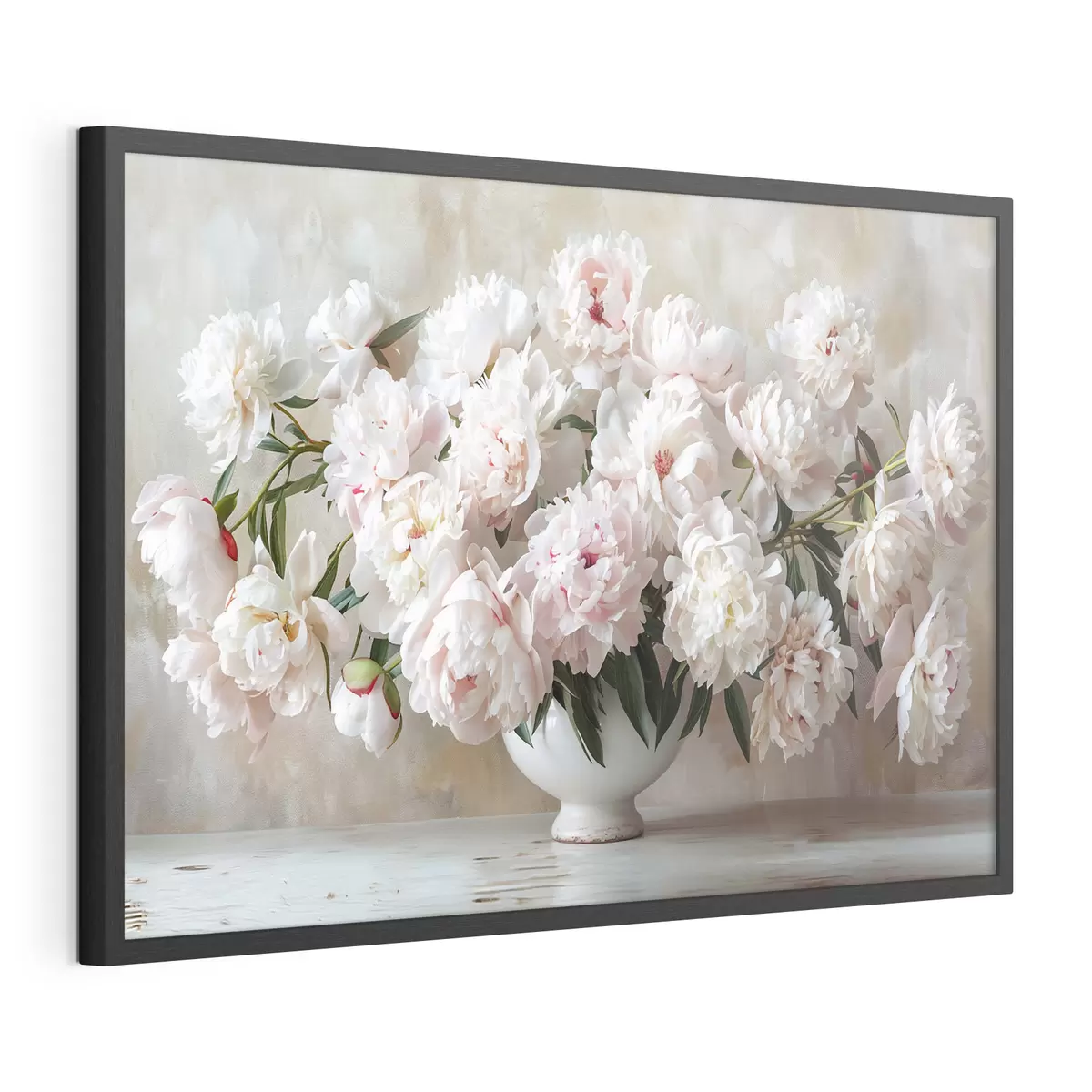 Poster Leichte Pfingstrosen in einer Vase f38461