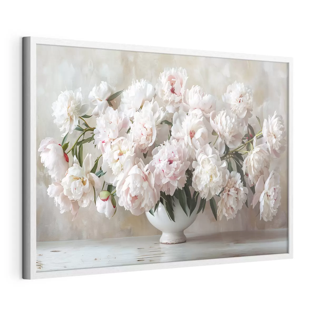 Poster Leichte Pfingstrosen in einer Vase f38461