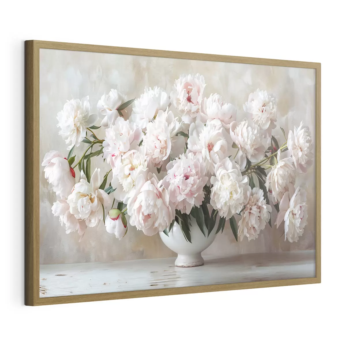 Poster Leichte Pfingstrosen in einer Vase f38461
