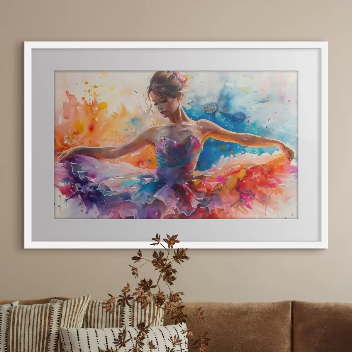 Poster Mädchen Ballerina Aquarell Bild f38466