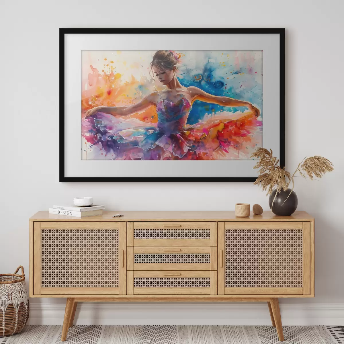 Poster Mädchen Ballerina Aquarell Bild f38466
