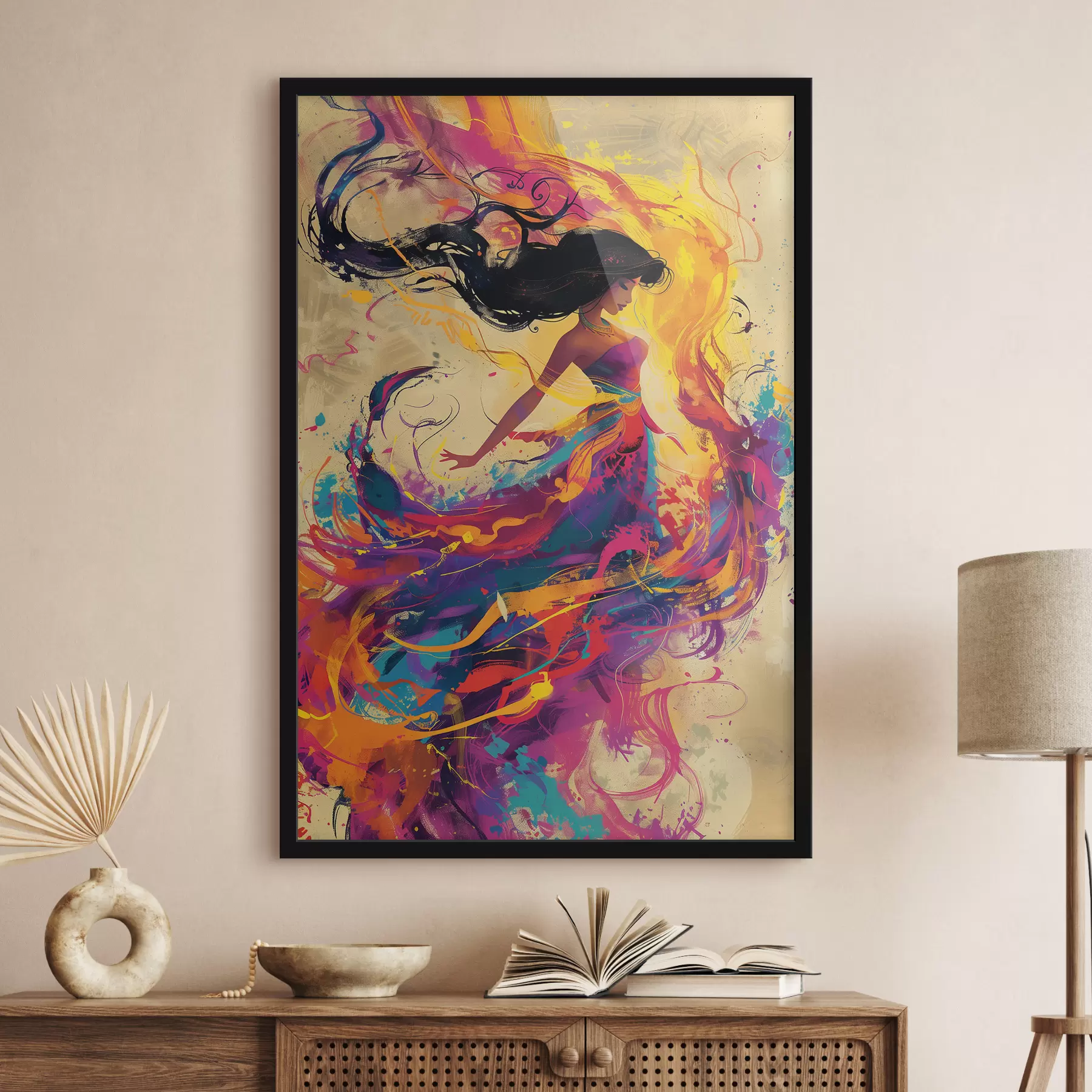 Fototapete Aquarell eines Mädchens f38528