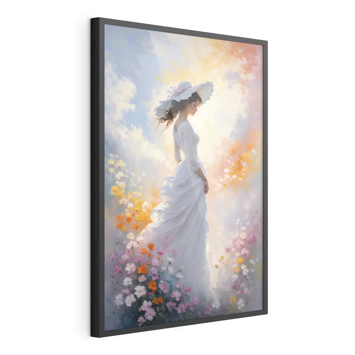 Poster Mädchen in Blumen f38570