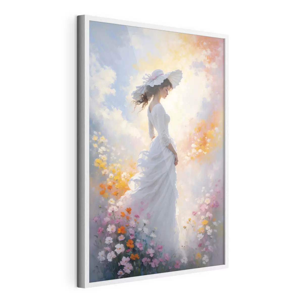 Poster Mädchen in Blumen f38570