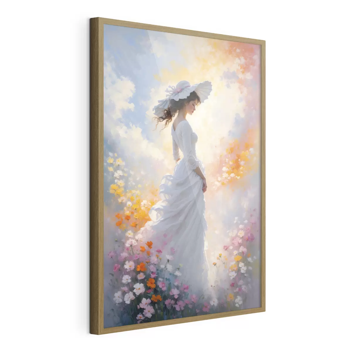 Poster Mädchen in Blumen f38570