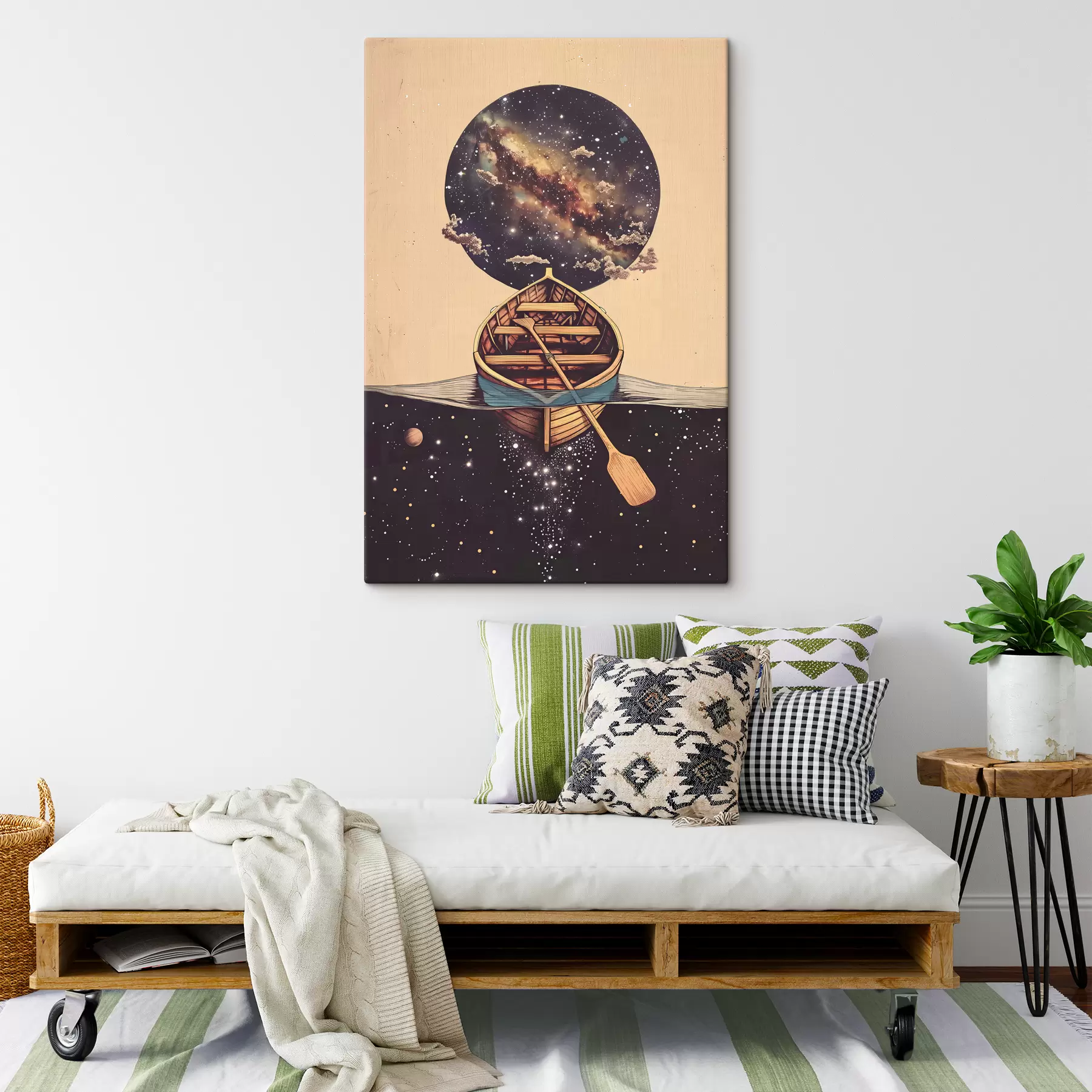 Fototapete Boot im Weltraumstil s38635