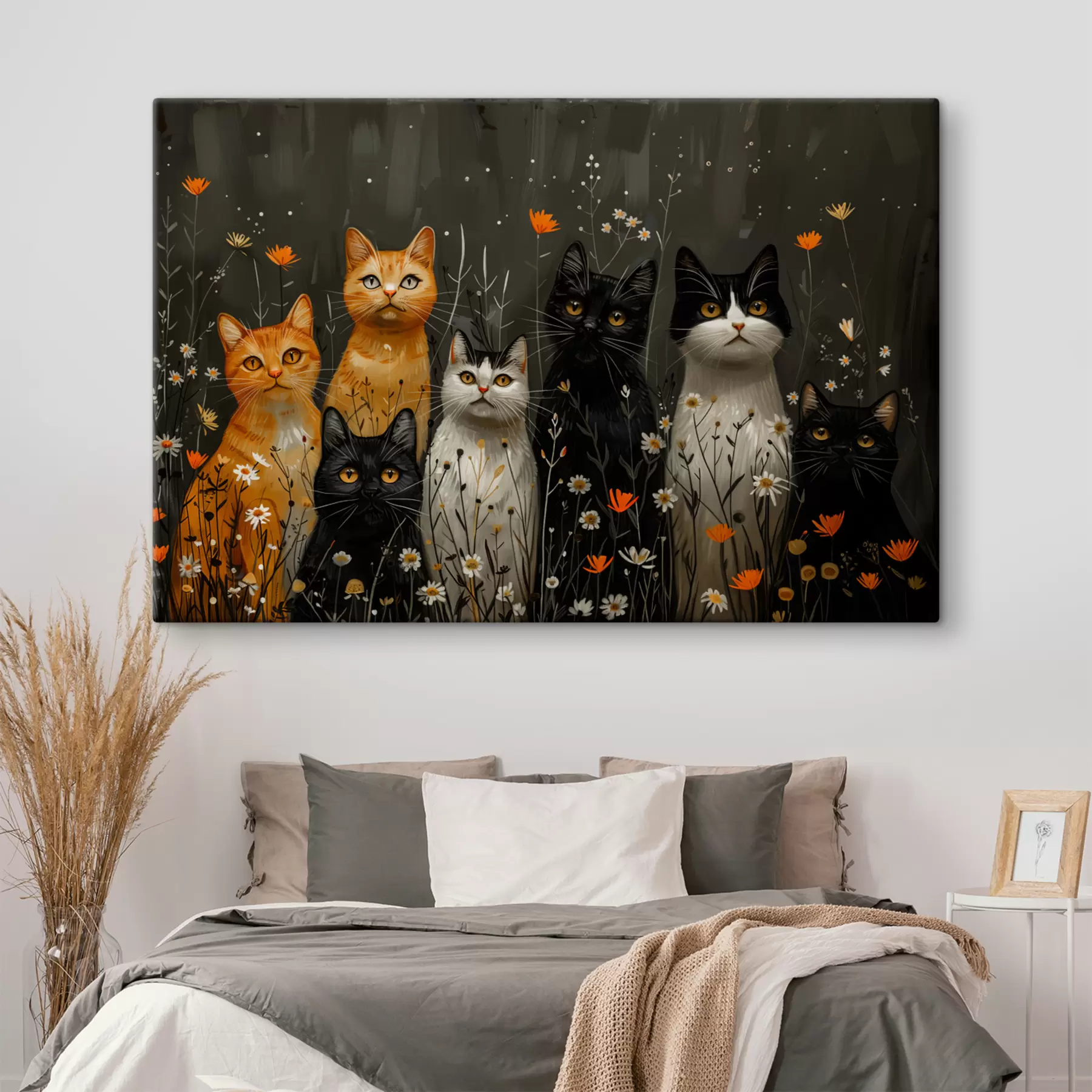 Fototapete Katzen in Blumen s38798