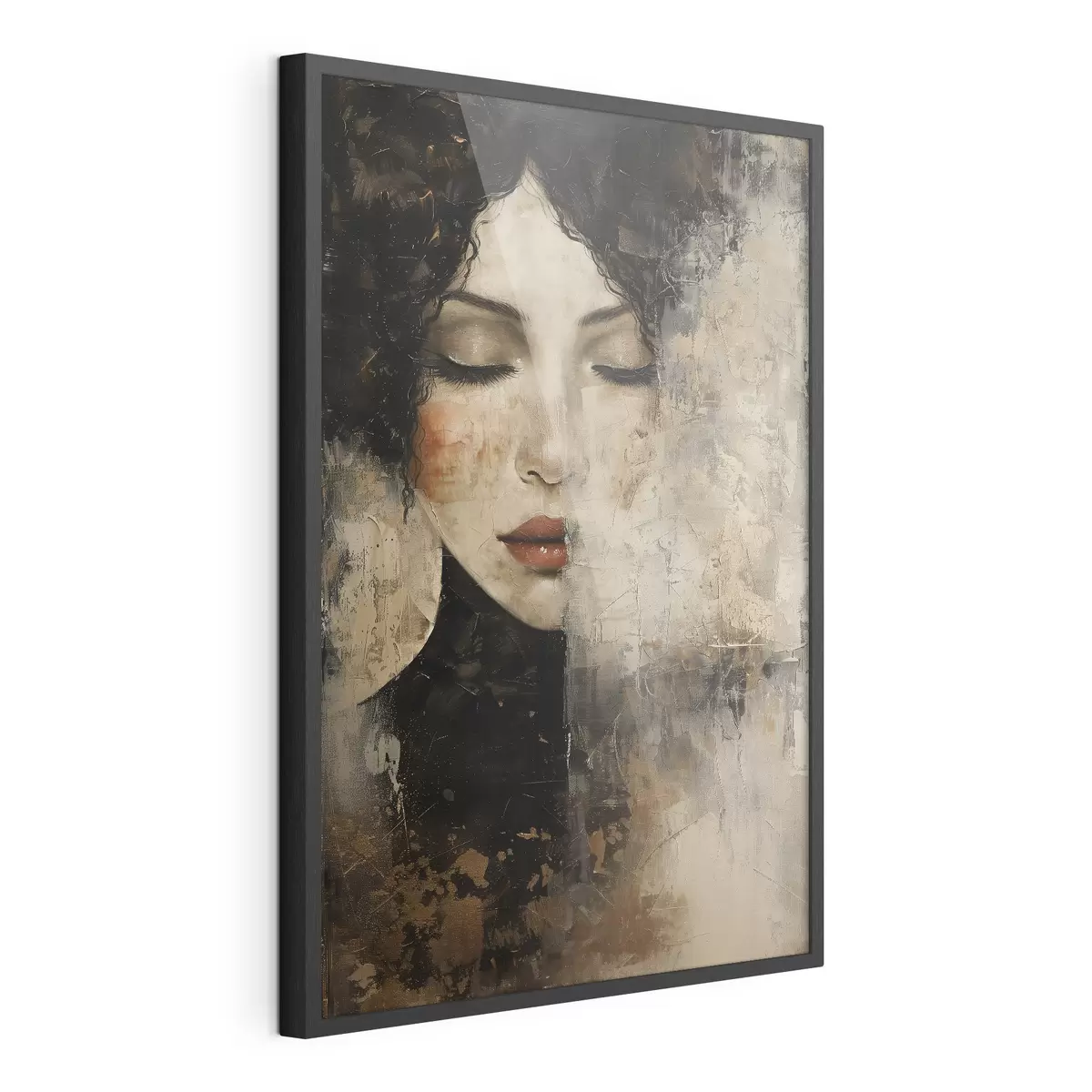Poster Mädchen mit dunklen Haaren f38789