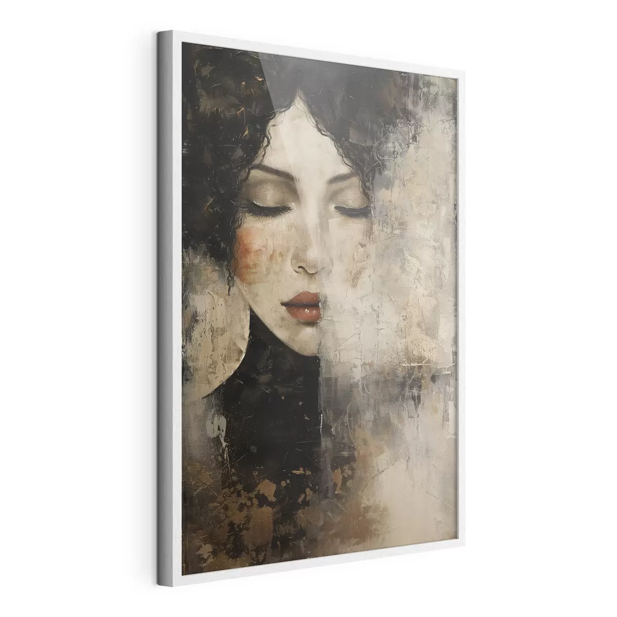 Poster Mädchen mit dunklen Haaren f38789