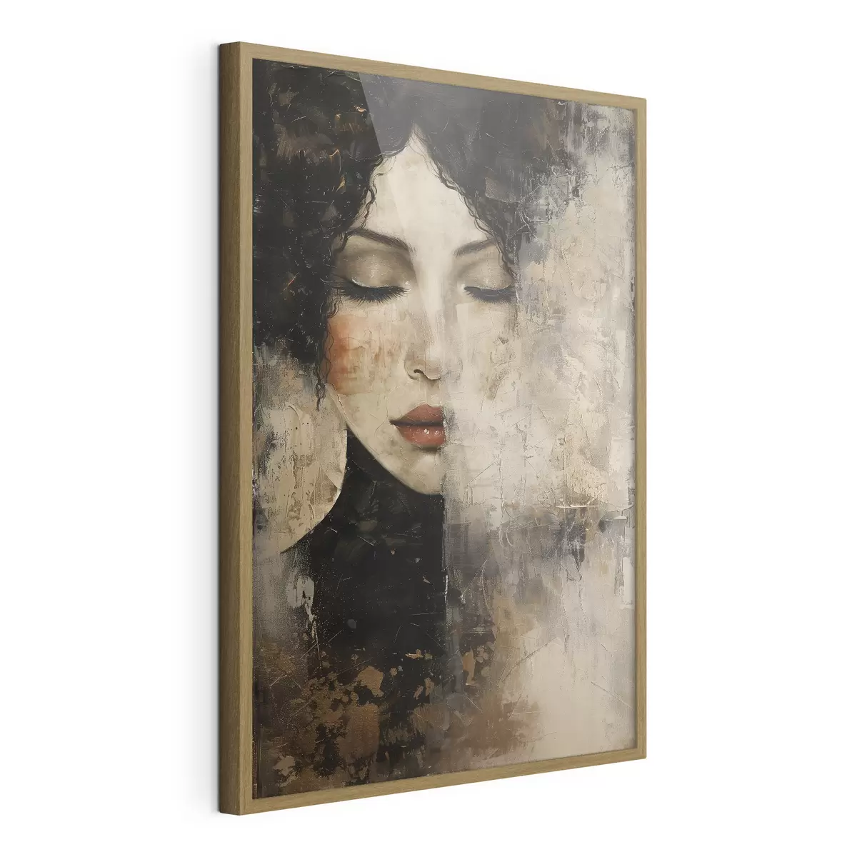 Poster Mädchen mit dunklen Haaren f38789