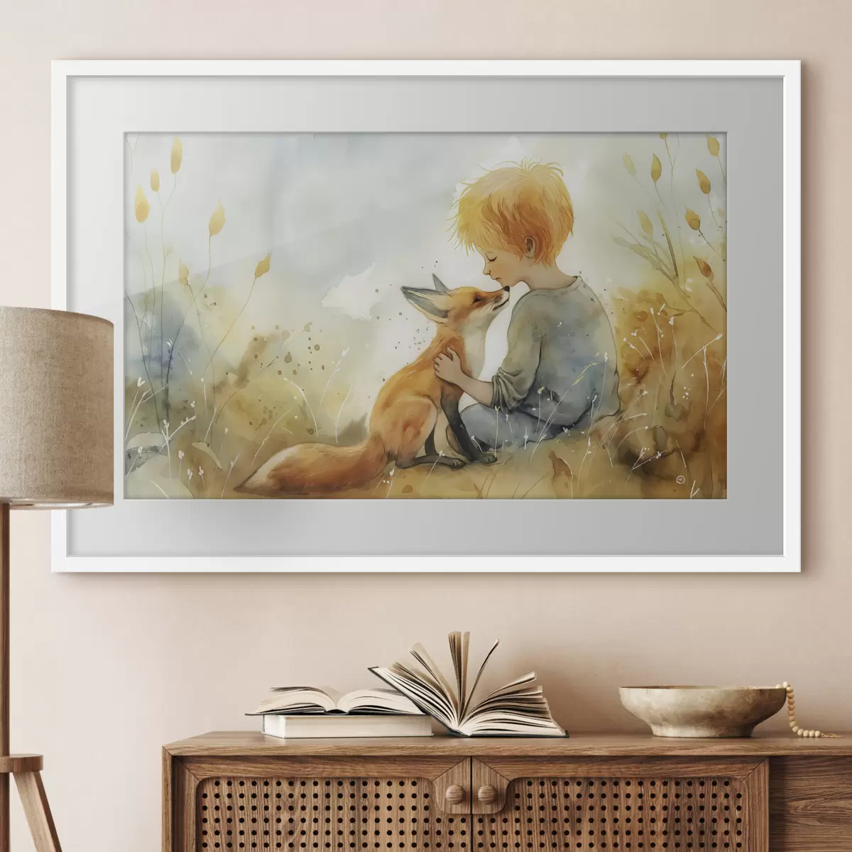 Poster Der kleine Prinz mit dem Fuchs f38790