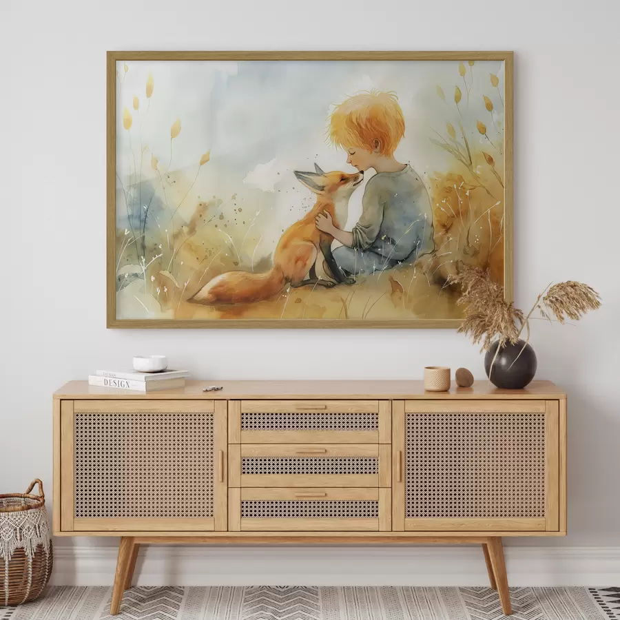 Fototapete Der kleine Prinz mit dem Fuchs f38790