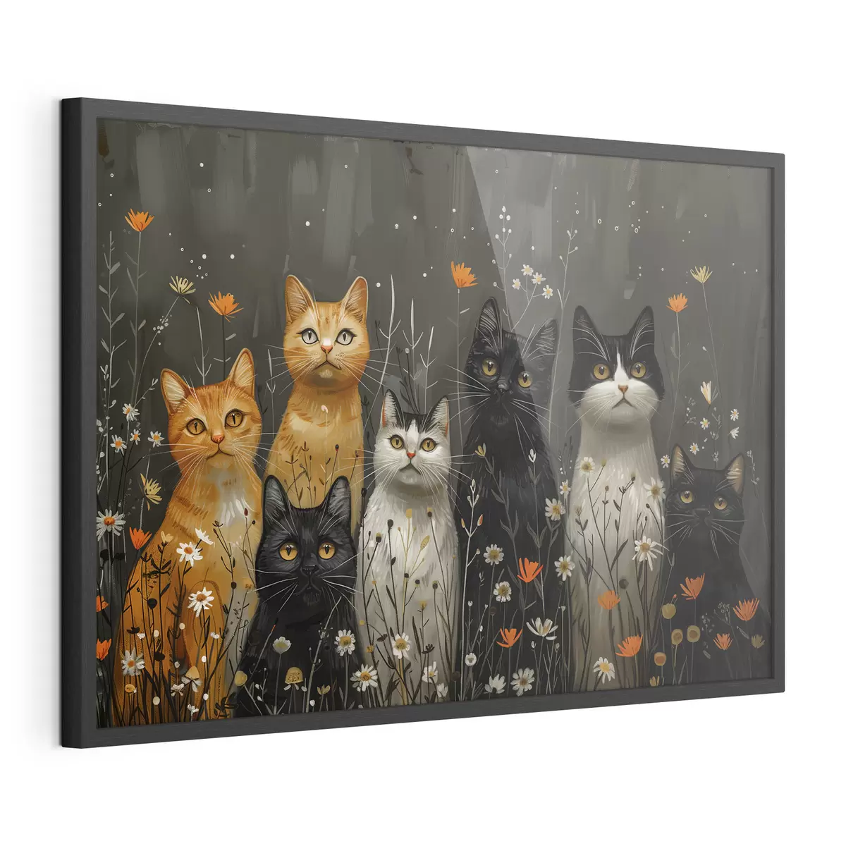 Poster Katzen in Blumen f38798
