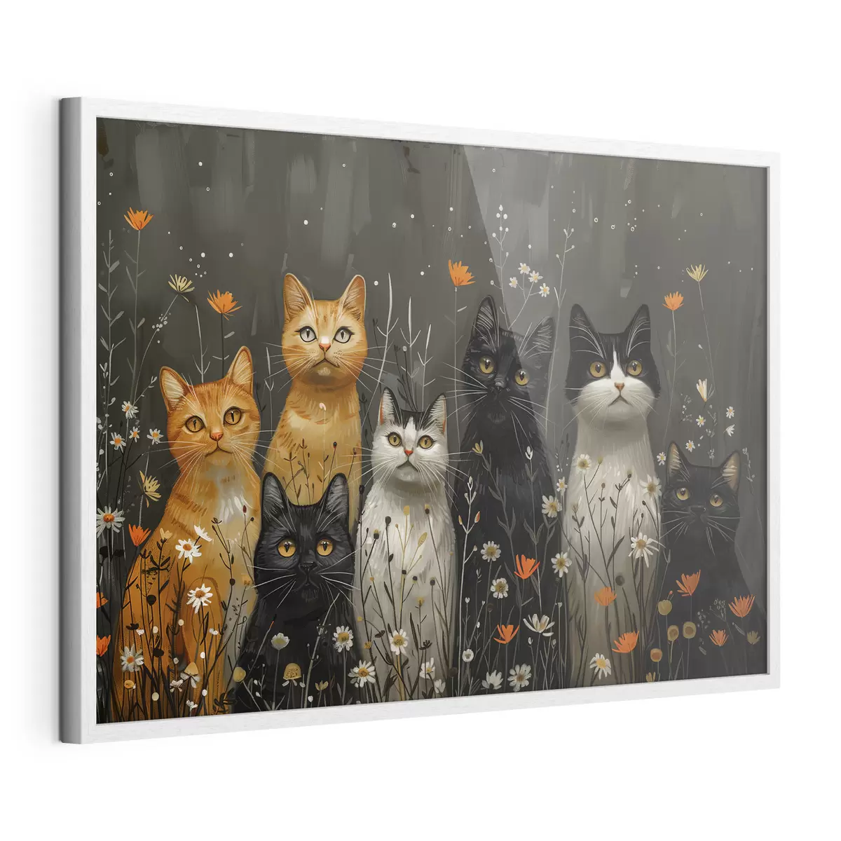 Poster Katzen in Blumen f38798