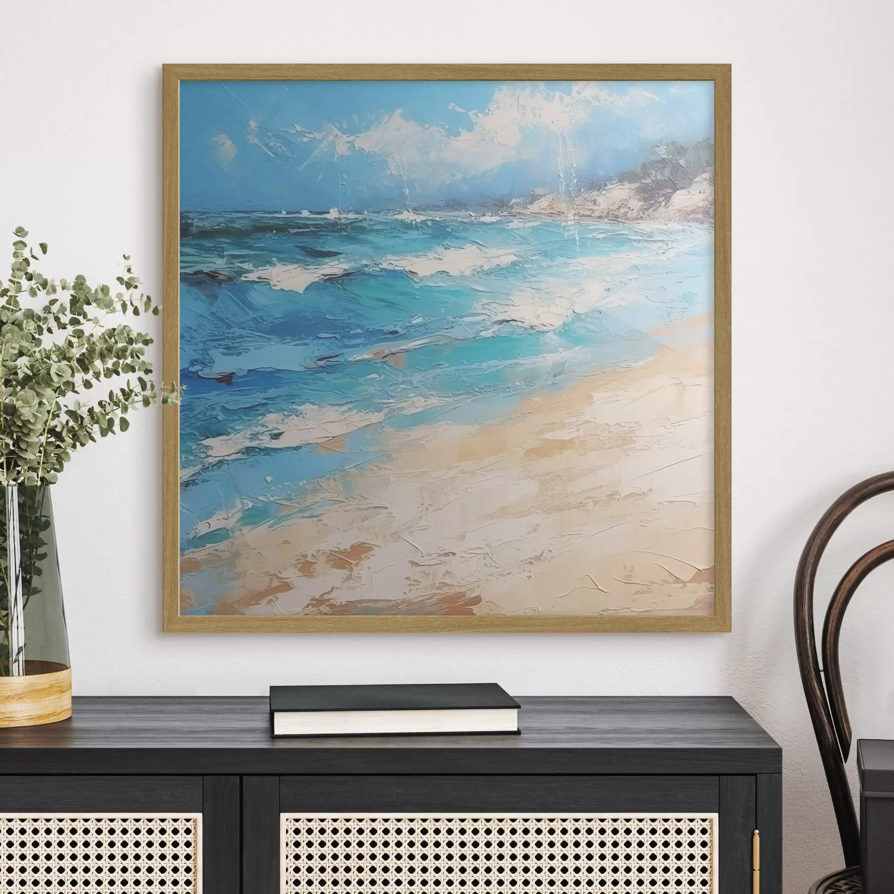 Fototapete Meer, Wellen, Strand, Sand, Ölgemälde, Abstraktion, Landschaft, Landscape f38910
