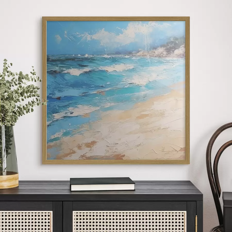Fototapete Meer, Wellen, Strand, Sand, Ölgemälde, Abstraktion, Landschaft, Landscape f38910