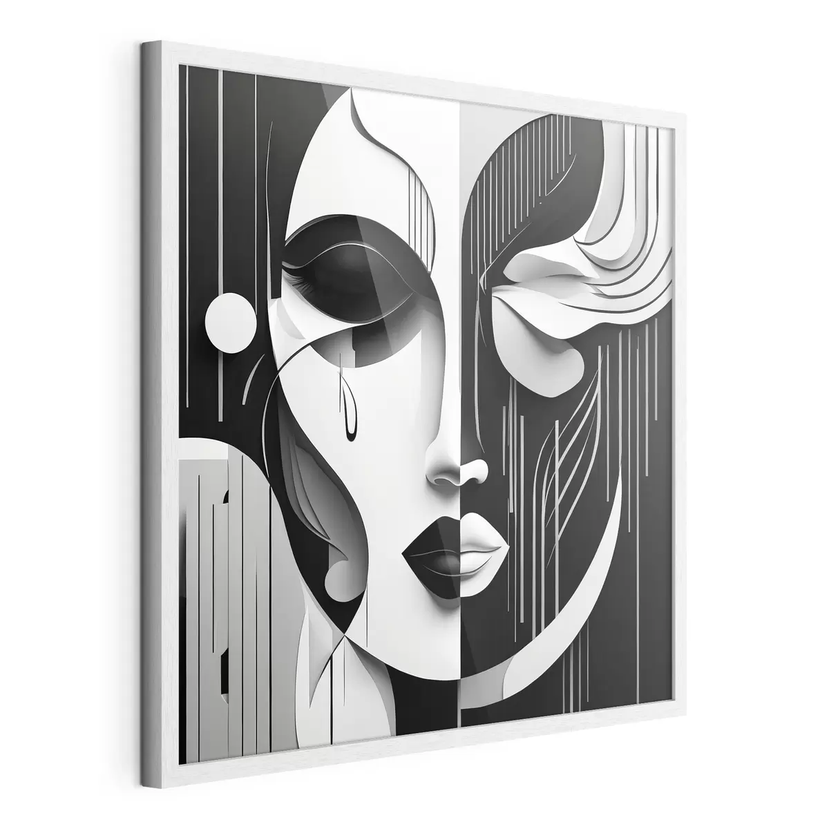 Poster Schwarz-weiße Maske f38850
