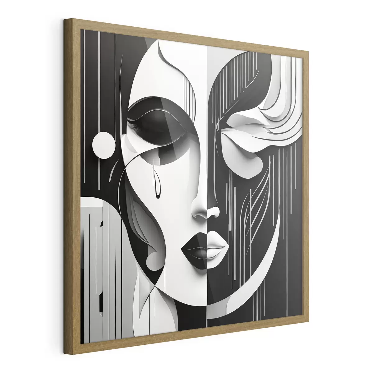 Poster Schwarz-weiße Maske f38850