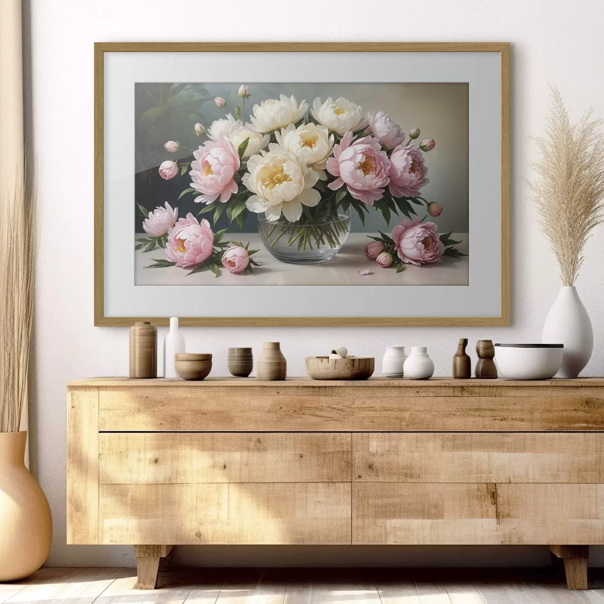 Poster Pfingstrosen und Harmonie f38967