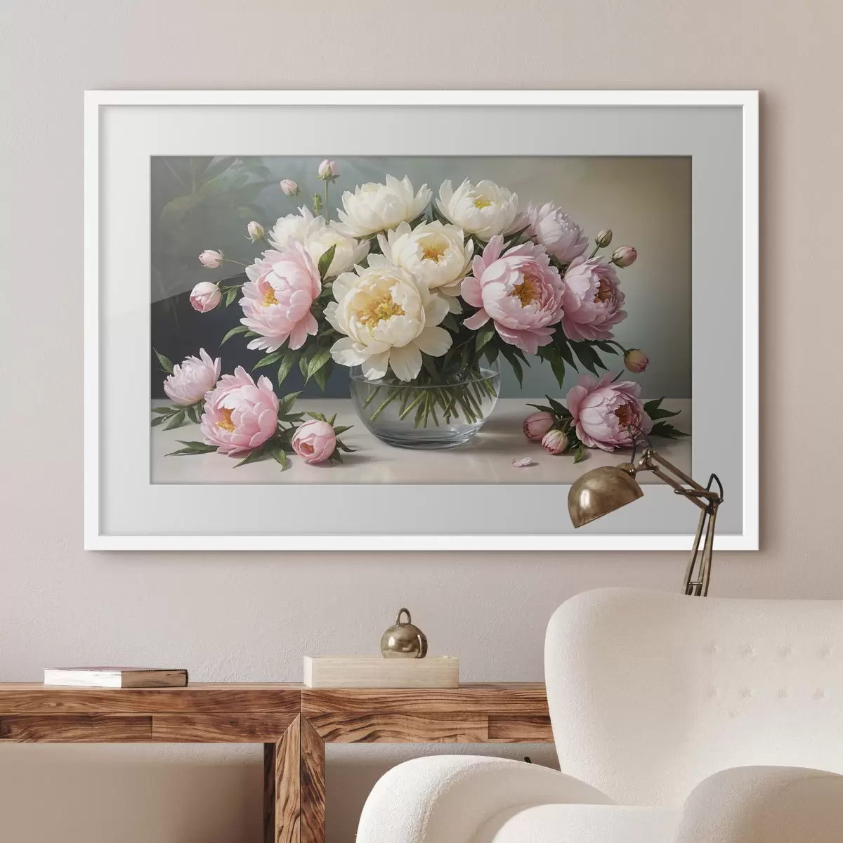 Poster Pfingstrosen und Harmonie f38967