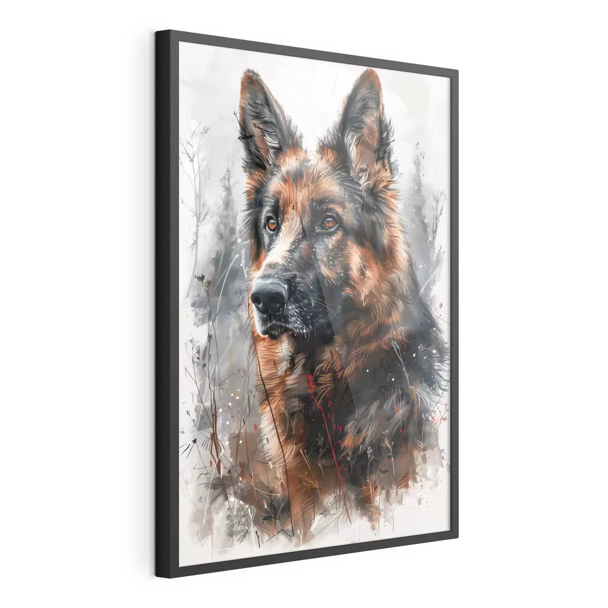 Poster Porträt eines Deutschen Schäferhundes f38995