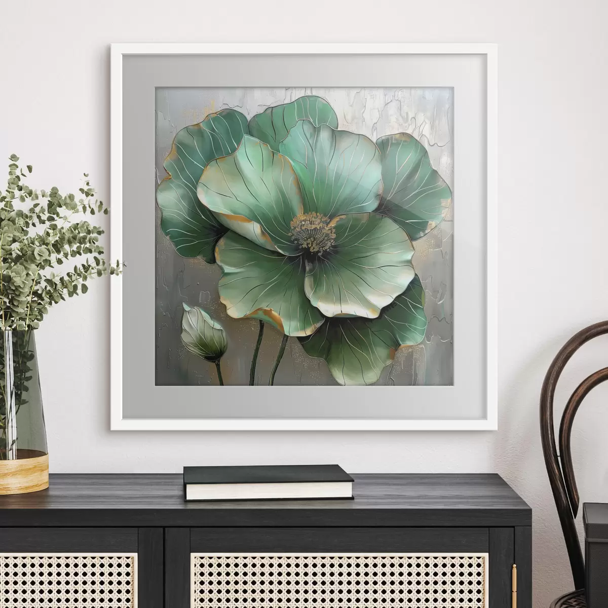 Poster Große abstrakte Blume f39013